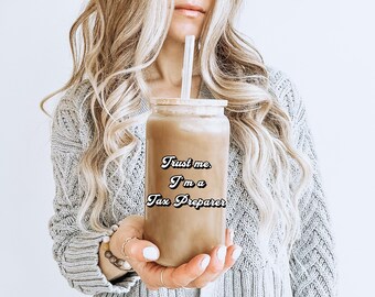 Confía en mí, soy preparador de impuestos, vaso conmemorativo para contadores, regalo para CPA, regalo para la temporada de impuestos, vaso de 40 oz, sobreviviente de la temporada de impuestos, profesional de impuestos, preparador de impuestos
