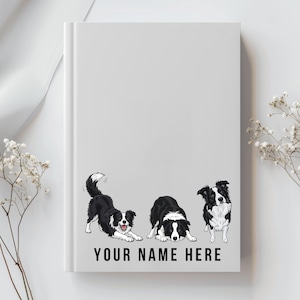 Personalisiertes Border-Collie-Notizbuch, Weihnachtsgeschenk für Hundeliebhaber, individuelle Geschenkidee für den Nikolausstiefel, Geschenk für Collie-Papa, Muttertagsgeschenk, Geschenk für hundebegeisterte Kollegen