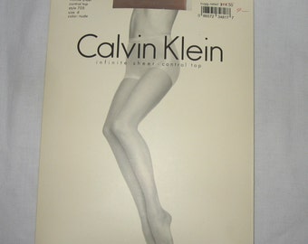 Vintage 1999 Pantyhose Calvin Klein Nude Size d New