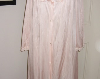 Vintage Night Gown Robe Pink Small by Lorriane