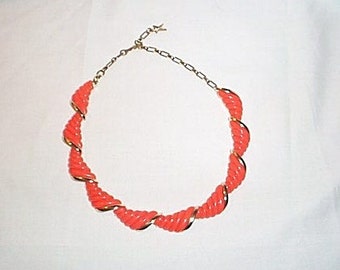 Vintage Orange choker necklace by STAR