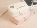 Personalized Travel Jewelry Box, Leather Earring Organizer, Bridesmaid Gifts Box for Sister, Best Friend Gifts, Christmas Gifts for Mom