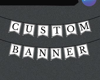 Warped Tour Party Banner: Editable Black & White Concert Decor (Digital Download Canva Template)