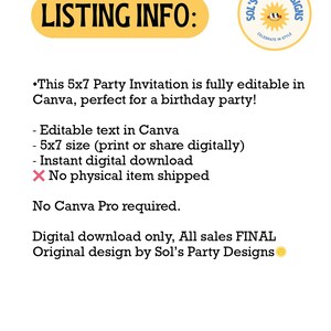 Rockstar Geburtstagseinladung: VIP-Konzertkarte, bearbeitbare Canva-Vorlage (Digitaler Download Bild 3