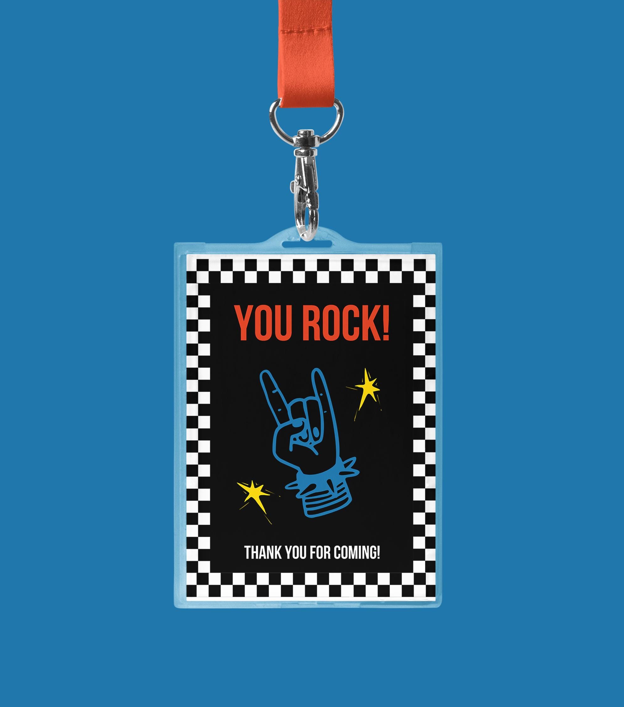 Warped 'two-r' Birthday Party Decor: Emo Punk Rock Canva Template