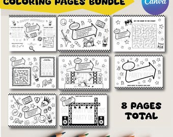Warped Tour Coloring Pages Bundle: Punk Rock Birthday Party (Digital File)