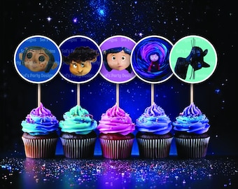 Coraline Cupcake Toppers: Tween Birthday Party Decor (Digital Download)