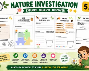 Nature Observation Worksheets | Outdoor Learning Activity Pack | Home Education Science | Forest School | Ages 5-11