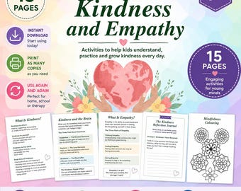 Kindness and Empathy Activities for Kids | Emotional Wellbeing Printable (Ages 7+)