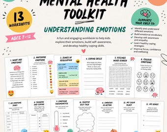 Emotions and Feelings Worksheets - Mental Health Printables - Home Education - Ages 7-12 - SEND - Feelings Activities
