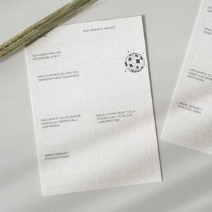 Gästekarten | 8 individuelle Layouts zum selber Ausfüllen | Geburtstag | Minimalistisch