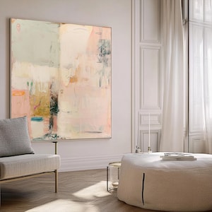 Modern Minimalism Canvas Wall Art - Earth Tones Abstract Art for Home Design, Wabi Sabi Wall Decor