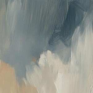 Abstract Cloud Wall Art Print Moody Sky Painting With Brush Texture Stormy Modern Landscape Paper Print For Living Room Or Office Decor 6