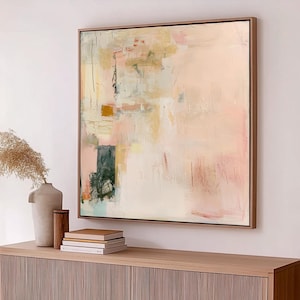 Large Abstract Art Print on Canvas - Earth Tones Modern Minimalism Wall Decor, Wabi Sabi Home Design
