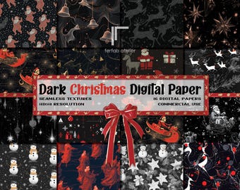 Dark Christmas Digital Paper