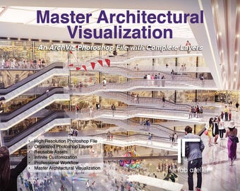 Architectural Visualization - Complete PSD Layers: Mall Atrium