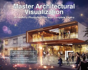 Architectural Visualization: Complete PSD Layers - Commercial