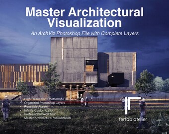 Architectural Visualization: Complete PSD Layers- Museum