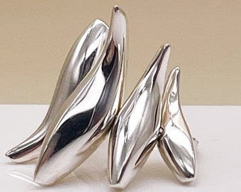 Tiffany & Co Frank Gehry Vintage Sterling Fish Ring - Pristine