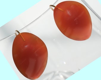 Ted Muehling Carnelian Almond Earrings