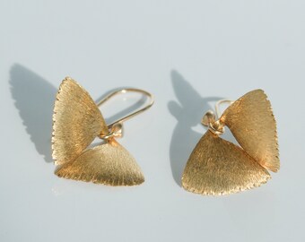 Ted Muehling 18K Gold Moth Wing Earrings