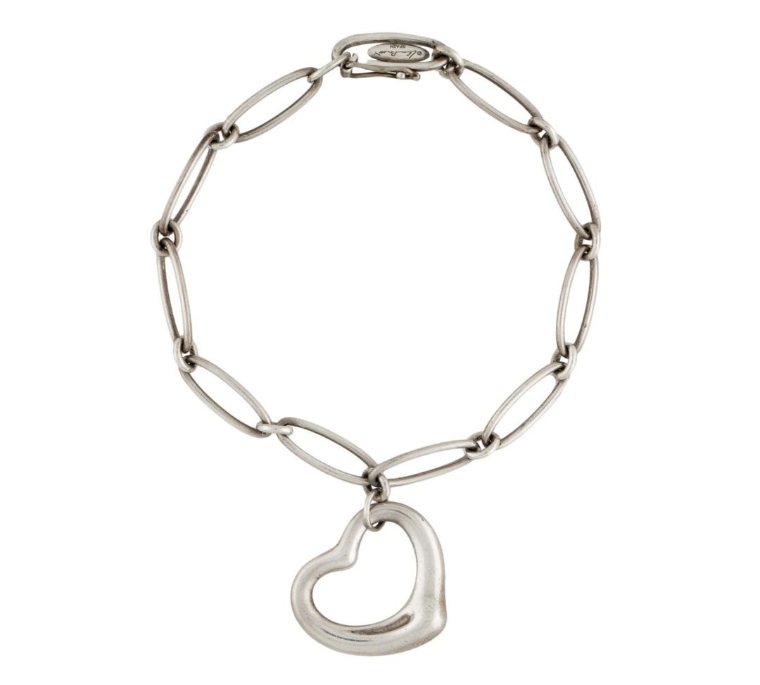 Tiffany & Co Elsa Peretti Vintage Sterling Open Heart Bracelet - Etsy