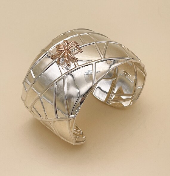 Tiffany and Co Sterling Silver - 18K Spider Cuff - Vintage