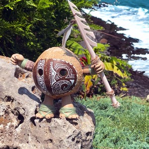 Tan Coconut Warrior Craft Kit!!! Menehune, Hawaii, South Pacific, Mana, Tapu, Tiki