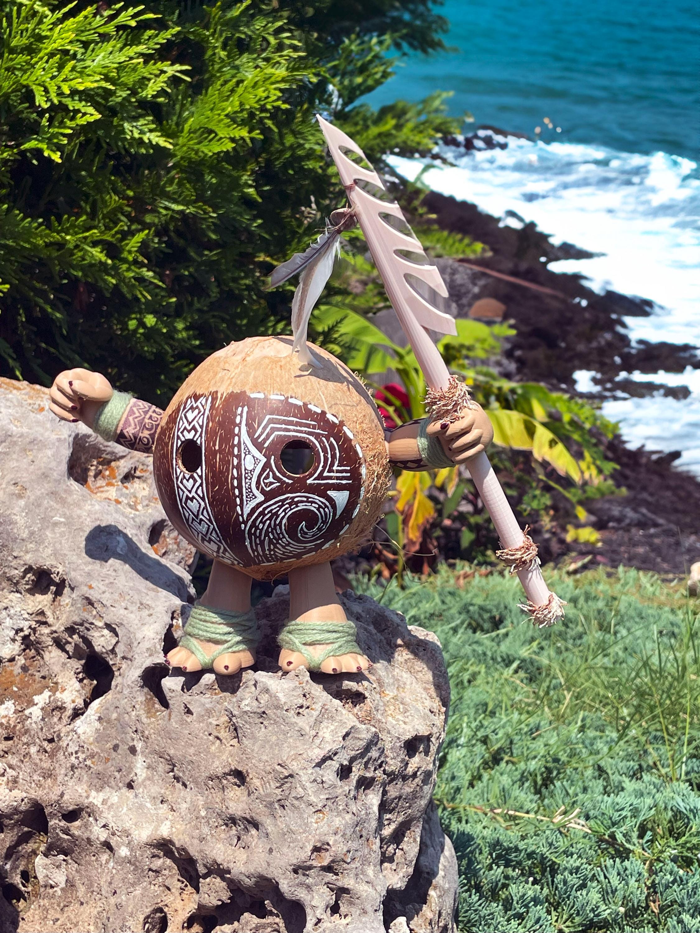 Tan Coconut Warrior Craft Kit!!! Menehune, Hawaii, South Pacific, Mana, Tapu, Tiki