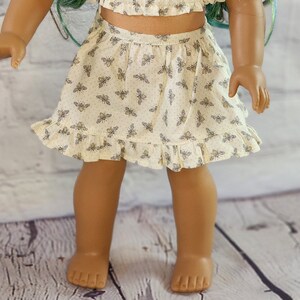 18 inch Doll Clothes - Bee Ruffle Skirt - SKIRT ONLY - fits American Girl