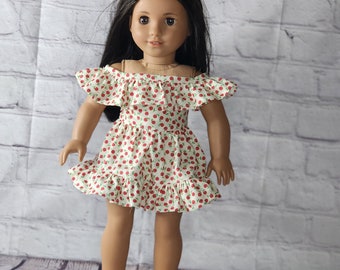 18 inch Doll Clothes - Belle Ruffle Frill Dress - fits American Girl