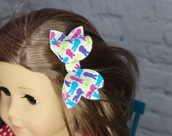 18 inch Doll Clothes - Peep A Boo Bow Alligator Clip - fits American Girl & Wellie Wisher