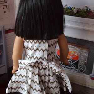 18 inch Doll Clothes Pretty Dress Brown Chevrons fits American Girl image 6