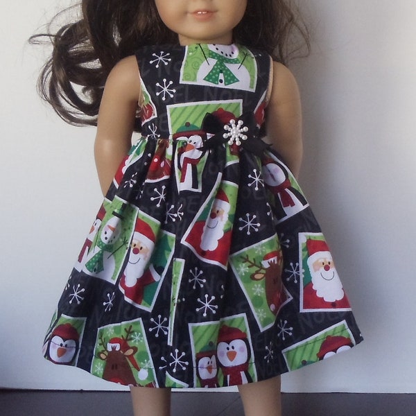 American Girl Doll Clothes - Pretty Presents Dress - Christmas