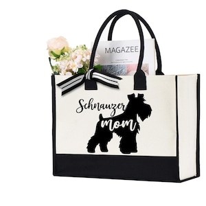 Schnauzer Mom Tote Bag, Dog Lover Bag, Schnauzer Tote Bag, Schnauzer Lover Gift, Dog Lover Gift, Schnauzer Owner Gift, Dog Mom Tote Bag bild 1
