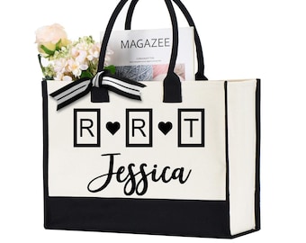 Custom RRT Tote Bag, Personalized Respiratory Therapist Bag, Respiratory Therapist Gift, RT Gift, Respiratory Therapist, Retro RT Gift Bag