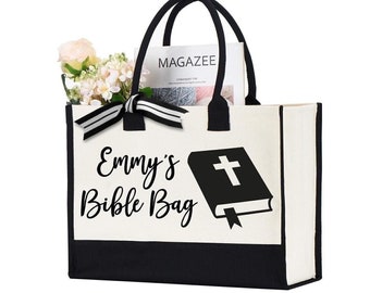 Custom Bible Tote Bag, Personalized Christian Bag, Faithful Believers Bag, Bible Verse Tote Bag, Christian Gifts, Church Gifts For Women