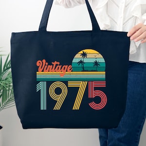 50th Birthday Party Bag, 50th Birthday Vintage Bag, 50th Birthday Gift for Woman, 50th Birthday Gift Bag, 50th Tote Bag, Mama Birthday Bag