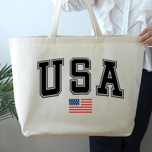 USA Flag Tote Bag, Patriotic Bag, American Flag Bag, USA Flag Bag, 4th of July Bag, USA America Bag,  Memorial Day Bag, Independence Day Bag