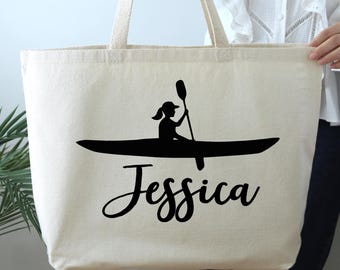 Custom Kayak Bag, Kayaking Tote Bag, Kayak Bag Gift, Women Kayaking Gift, Personalized Kayaking Bag, Kayaking Crew , Kayak Lover Bag Gift