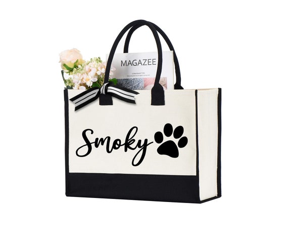 Personalized Dog Tote Bag, Dog Mom Bag, Dog Toys Tote Bag, Custom Dog Tote Bag, Dog Lover Gift Tote Bag, Dog Owner Gift Tote Bag
