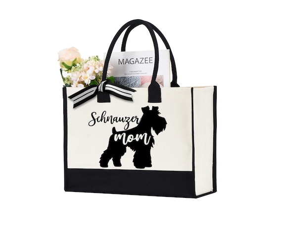 Schnauzer Mom Tote Bag, Dog Lover Bag, Schnauzer Tote Bag, Schnauzer Lover Gift, Dog Lover Gift, Schnauzer Owner Gift, Dog Mom Tote Bag