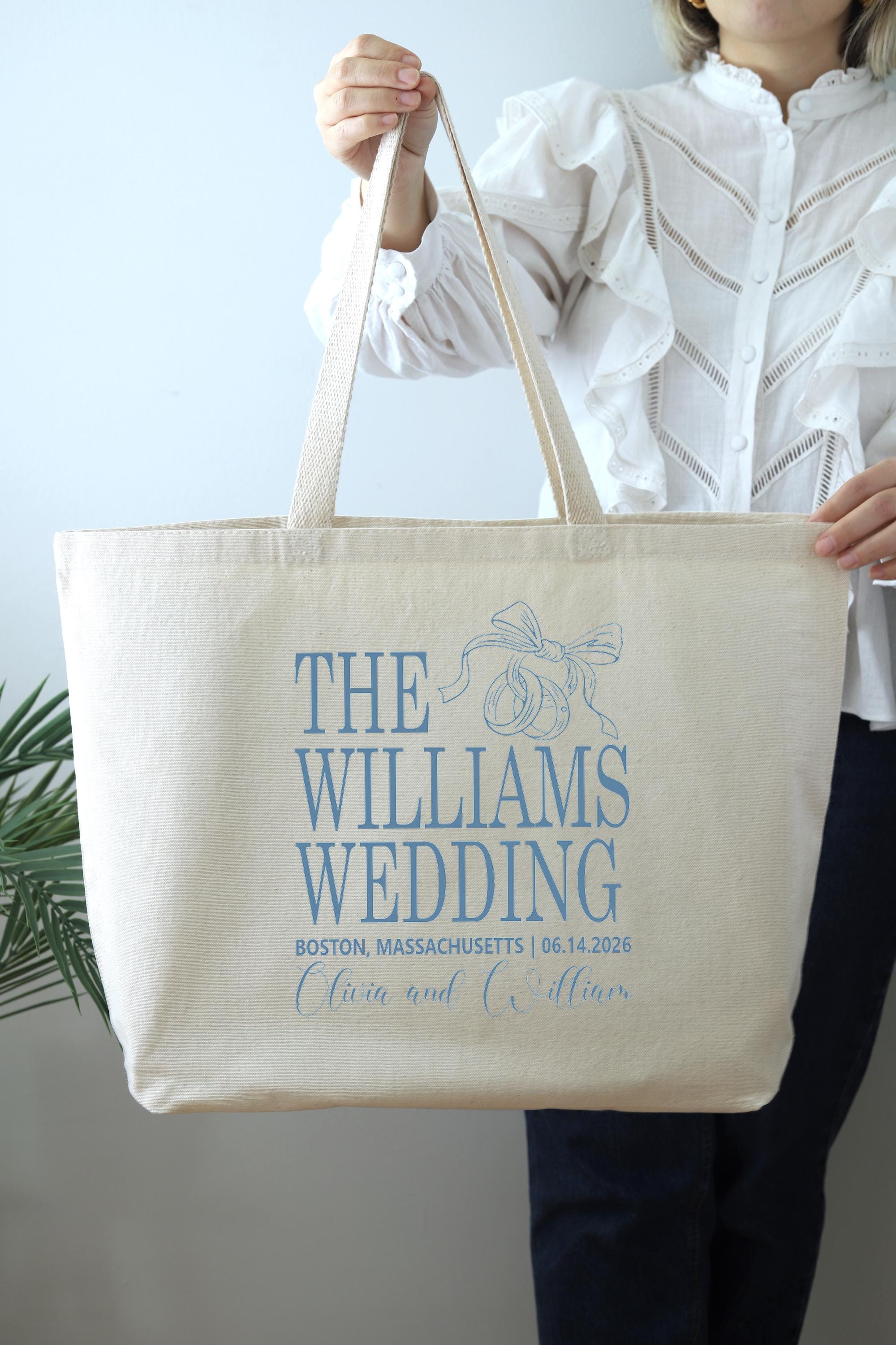Personalized Wedding Tote Bag, Custom Welcome Gift, Bridal Party Favors ...