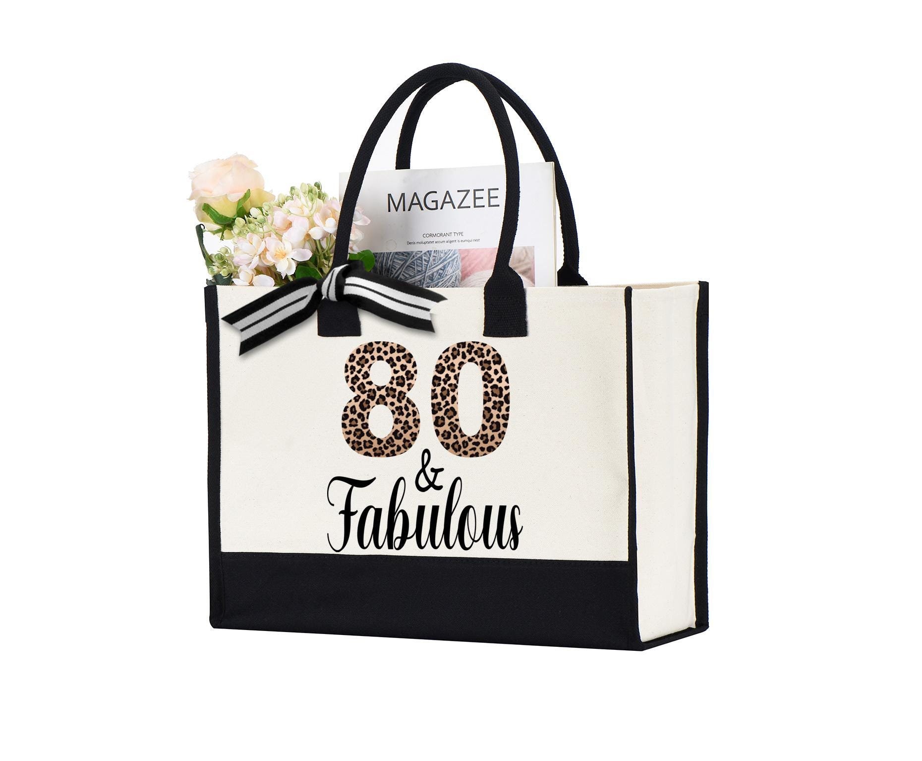 80th Birthday Tote Bag, 80 Birthday Tote Bag, 80th Birthday Bag Women, 80 and Fabulous, Eighty Tote Bag, 80th Birthday Bag, Hello 80 Bag