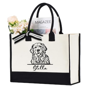 Custom Pet Portrait Tote Bag, Pet Photo Bag , Custom Pet Bag, Custom Cat Shirt Using Pet Photo + Name, Dog Portrait bag, Dog Lover Gift