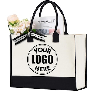 Custom Your Here Logo Tote Bag, Print Canvas Bag, Custom Wholesale Tote Bag, Logo Bag, Personalized Logo Totes, Shopping Bag With Logo