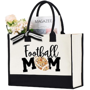 Football Mom Tote Bag, Football Mom Bag, Football Mom Gift, Football Season Bag, Game Day Bag, Football Gift for Mom, Game Sport Team Gift