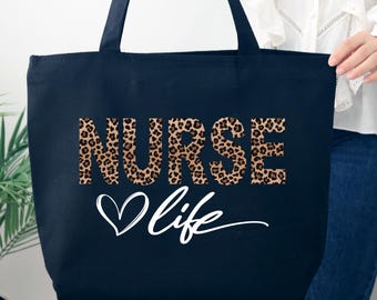 Nurse Life Tote Bag, Nurse Bag Gift, RN Tote, Nurse Gift, RN Gift, Gift for Nursing Student, Nurse Graduation Gift, Nurse Appreciation Gift