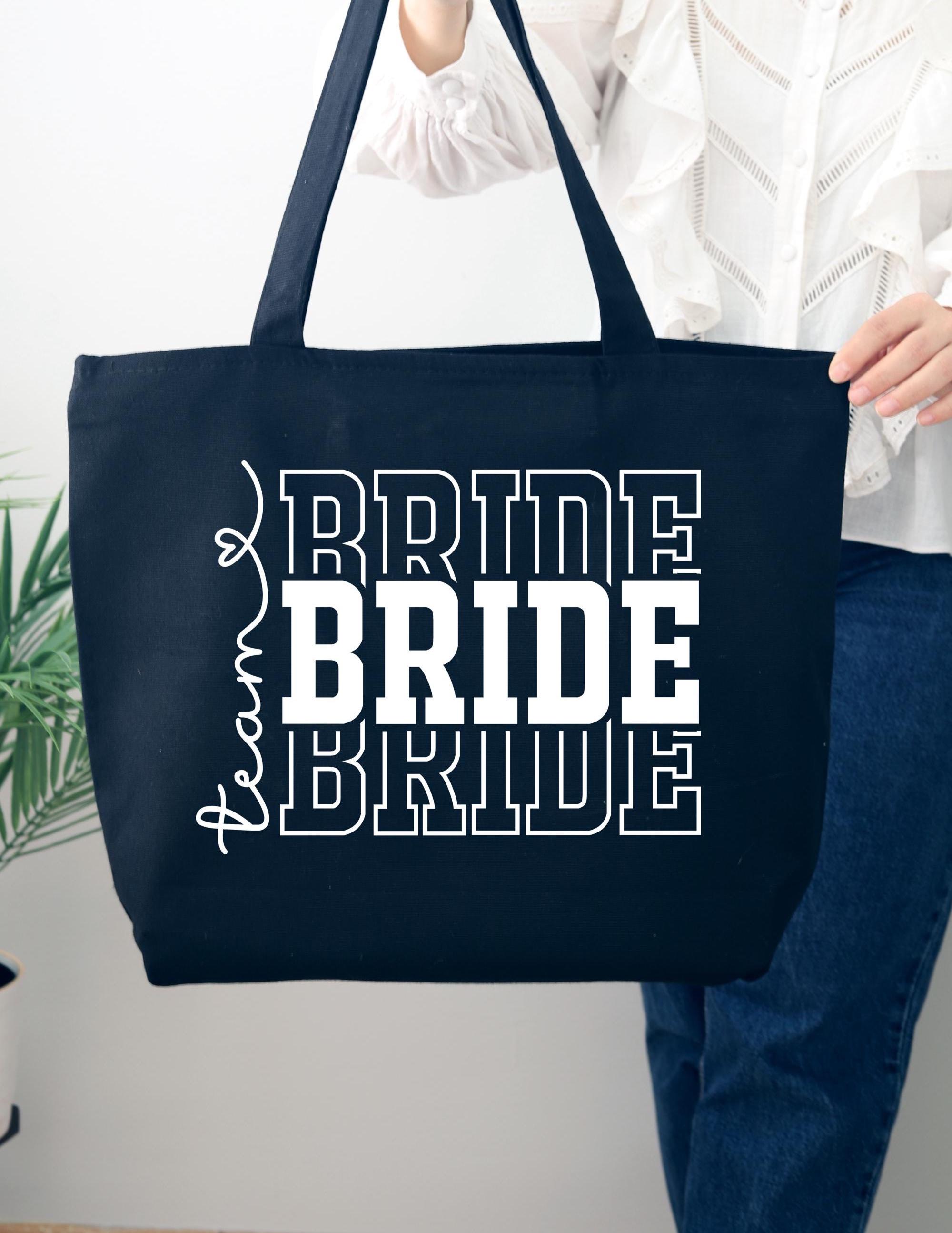 Team Bride Tote Bag, Bachelorette Party Gift, Bridal Party Bag, Bridal Shower Gift,  Wedding Favor Bags, Beach tote bag, Bride Team Bag