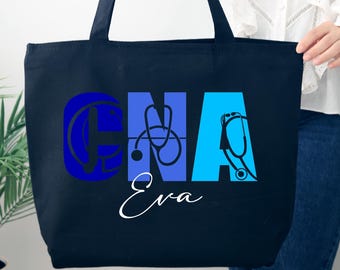 Custom CNA Tote Bag, Gift for CNA Nurse Bag, CNA Gifts for Women, Cna Tote Bag, Personalized Nurse Bag, Nurse Gift,  Cna Nurse Gifts Bag